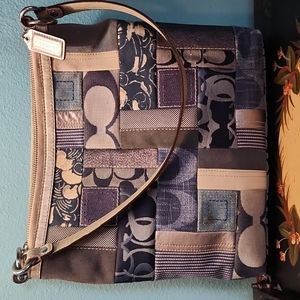 Vintage Coach Denim Patchwork Purse